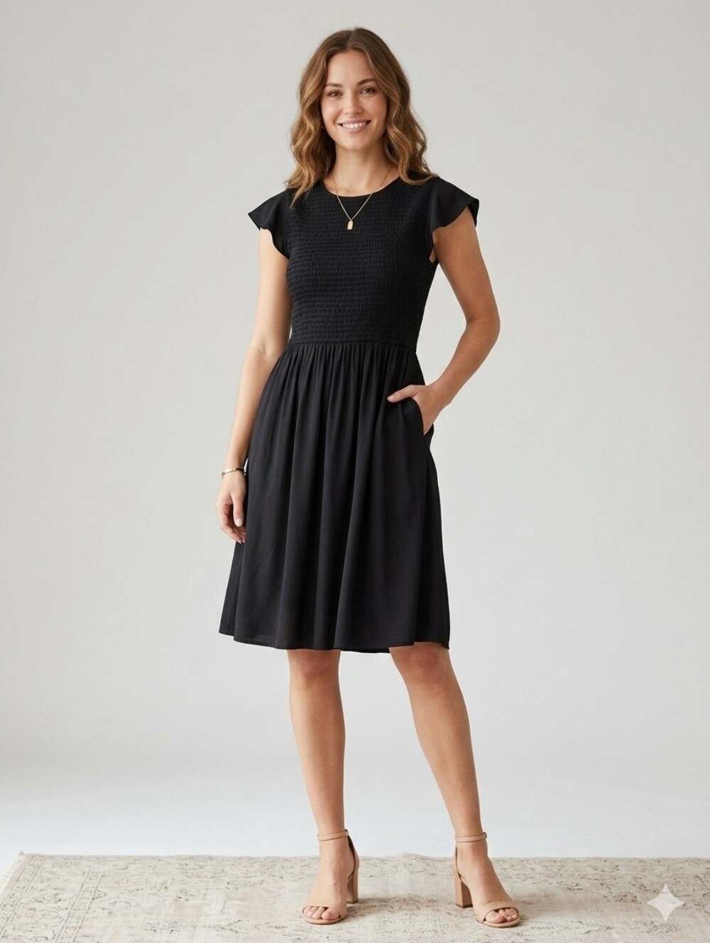 Dress Tells Smocked Dress  Med  NWOT